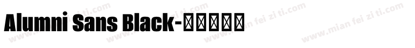 Alumni Sans Black字体转换